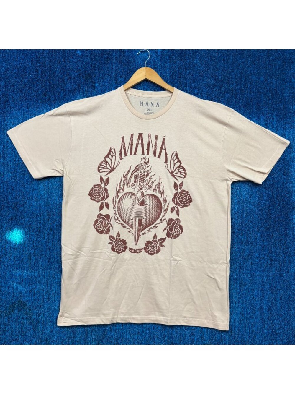 Mana Vivir Sin Aire Tour Mariposa Tracionera Tattoo Tee 2XL